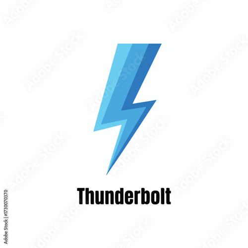 Vibrant blue lightning bolt symbol representing energy and power