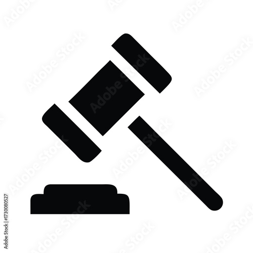 Justice symbol auction gavel sound block law court decision judgment legal symbol icon representation