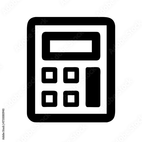 Simple calculator icon for finance mortgage planning and financial calculations business and budgeting tools