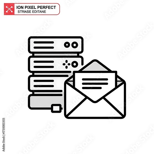 Server Email Communication Icon.