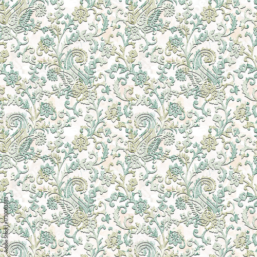 colorful damask seamless backgrounds for digital textile prints.