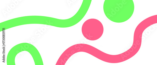 Abstract playful wavy line