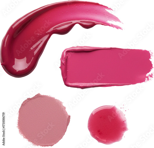 nail polish lip gloss isolated on white