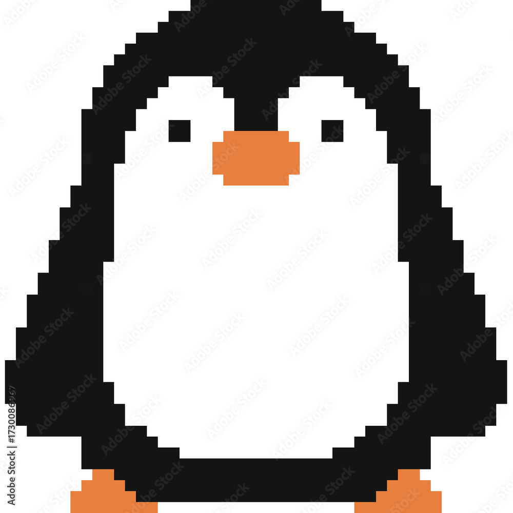 Obraz premium Penguin pixel art