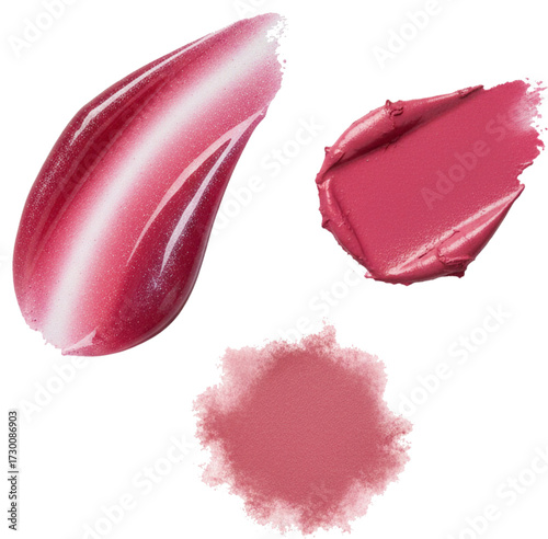 nail polish lip gloss isolated on white