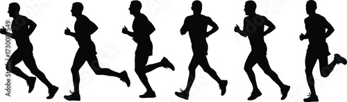 Man running silhouette, athlete jogging, fitness training, healthy lifestyle, sports activity, marathon runner, outdoor exercise, active male, workout inspiration