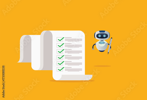 AI chatbot with online checklist for to-do list assistants task planning concept