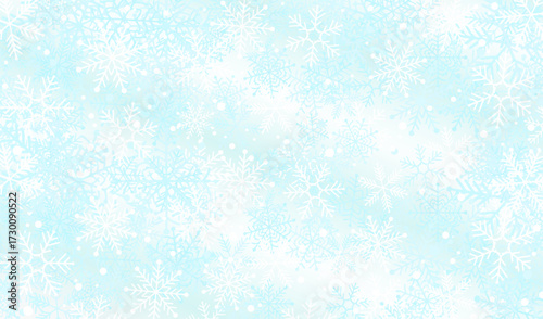Snowflake background material_AQUA BLUE