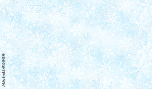 Snowflake background material_SKY BLUE