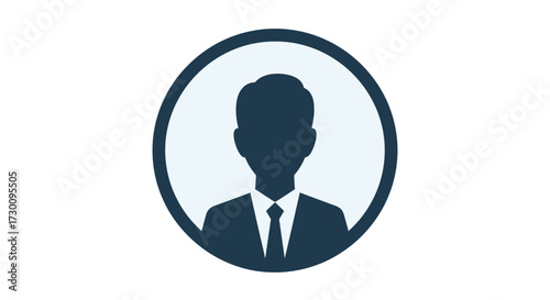 Silhouette of a person inside a circle, representing a profile or user icon.