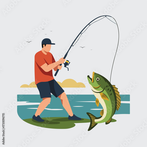 Fisherman catches big fish