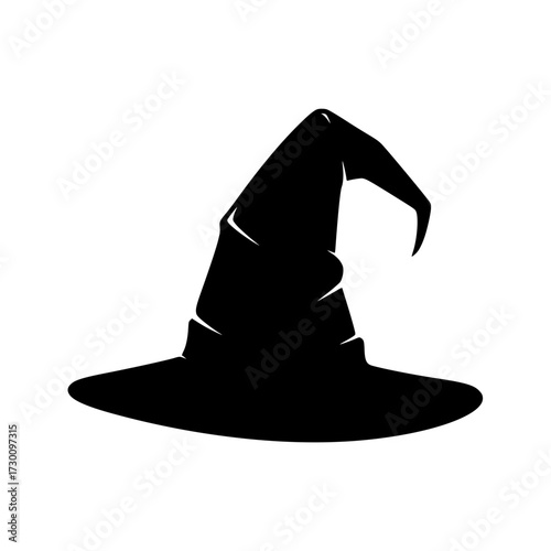 Vector art of an enchanting witch hat, conjuring images of magic, mystery, and the whimsical spirit of halloween, inviting us into a world of fantasy