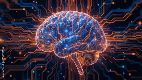Neural AI Brain Pulse - 4K Futuristic Intelligence for Tech Visuals & Sci-Fi Projects  
