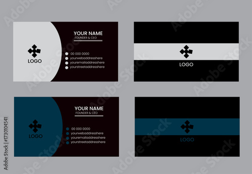 Professional Double-Sided Visiting Card Layout