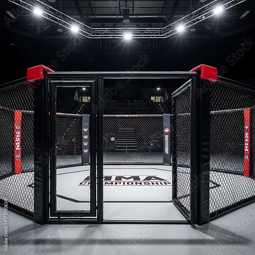 MMA Octagon Cage Training Facility.
