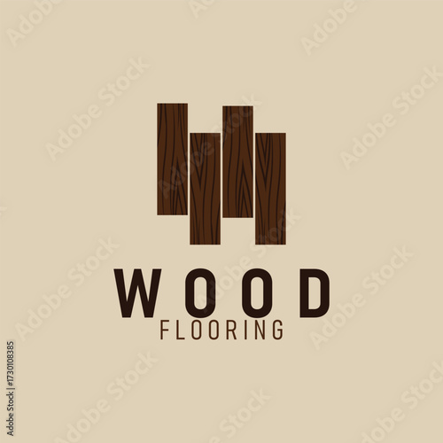 wood parquet flooring logo, wood flooring vector icon illustration design