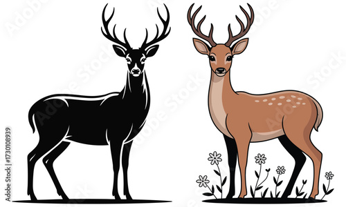set of deer