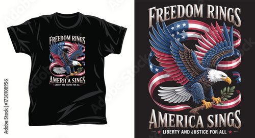 Eagle graphic vector t shirt design print.