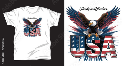 Eagle graphic vector t shirt design print.