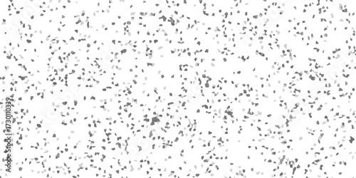 Subtle monochromatic speckled texture background with irregular geometric shapes and varying shades of grey on a clean white backdrop