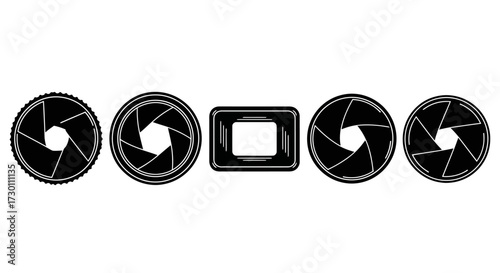 Creative Aperture Designs Featuring Unique Abstract Shapes for Photography and Art Projects