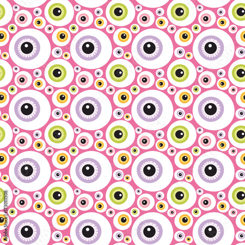 pattern with eyeball for halloween