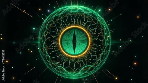 Arcane Eye Sentinel - 4K Cosmic Vision Glow for Mystical Visuals & Wall Art  