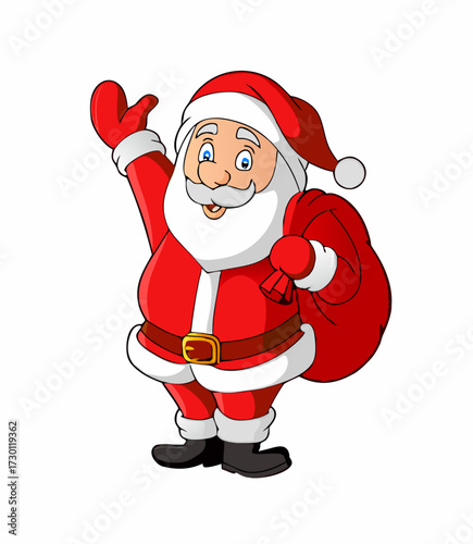 santa claus with a bag