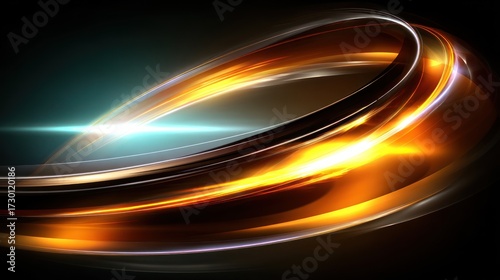 Abstract gold rings design
