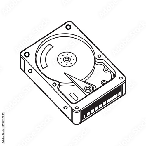 Isolated open computer hard disk drive (HDD) technology equipment for data storage and backup
