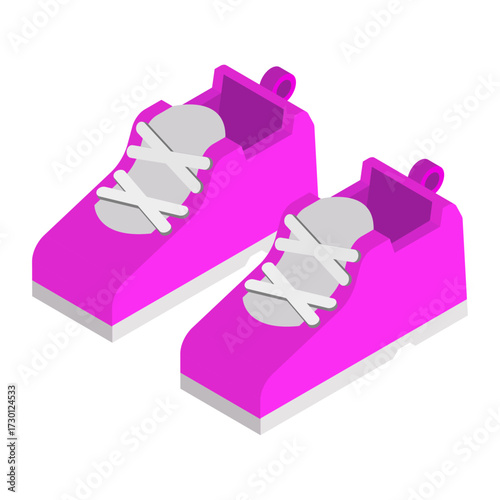 Vibrant Pink Isometric Sneakers A Stylish and Versatile Footwear Choice for Everyday Wear