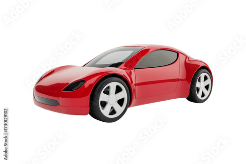 Sleek Electric Vehicle Isolated on Transparent Background