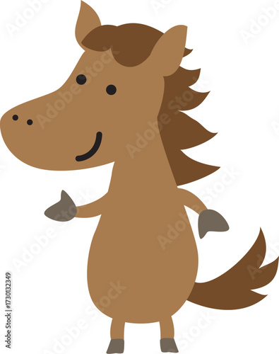 かわいい馬のキャラクター

