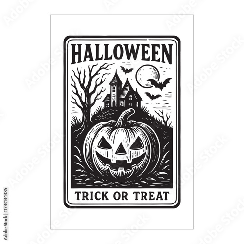 Halloween Trick or Treat Poster Design