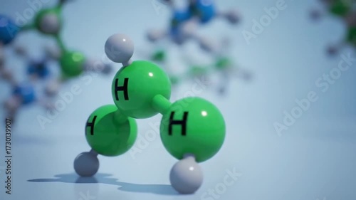 Vibrant molecular arrangement structural chemistry detail
