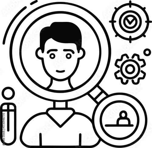 Abstract geometric shapes with bold color palette and text elements