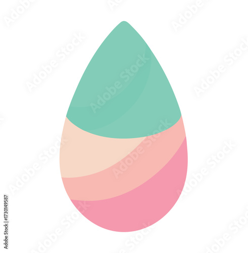 Pastel makeup sponge beauty blender illustration