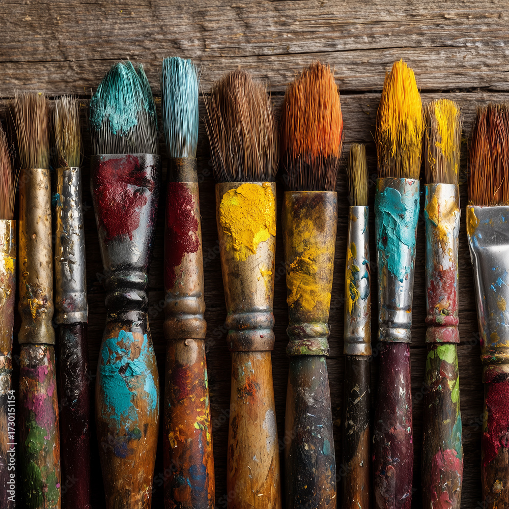 Fototapeta premium vibrant artist brush
