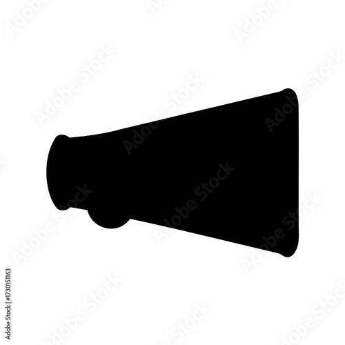 Black Silhouette of a Megaphone Loudspeaker Public Address System Communication Device