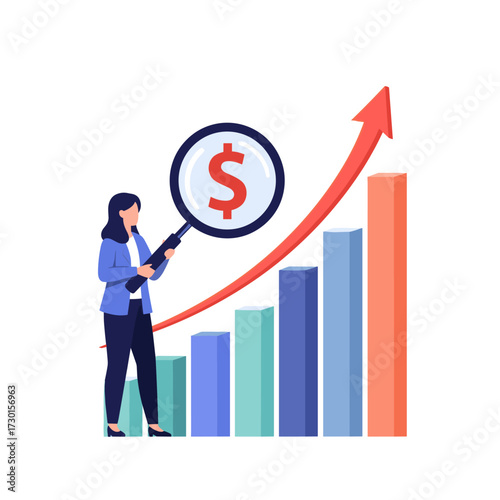 Analyzing the upward financial growth trajectory with a focus on investment returns.