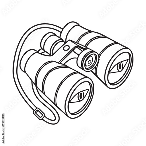 Vector illustration of an isolated old film camera and black and white paper roll equipment technology