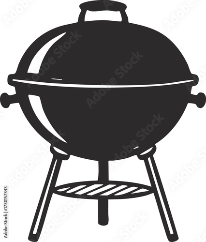 barbecue grill vector isolated on white background