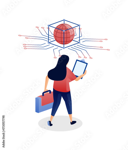 women access anything with an internet network. Can be used for start up, mobile app, landing page, animation, banner, website, poster
