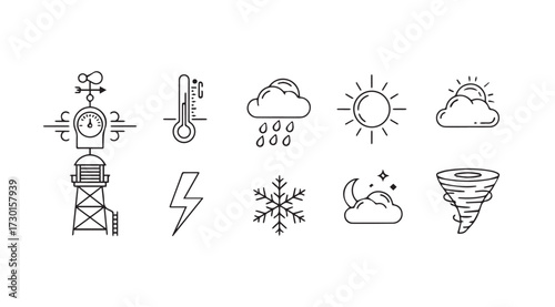 Vector art of weather forecast