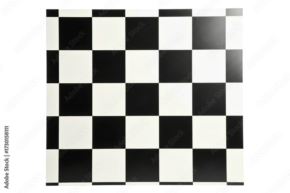 Fototapeta premium Empty black and white checkerboard for a classic board game on a transparent background