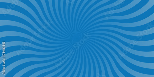 Bright blue swirling vortex background with radiating wavy lines producing a lively and engaging optical illusion for digital use