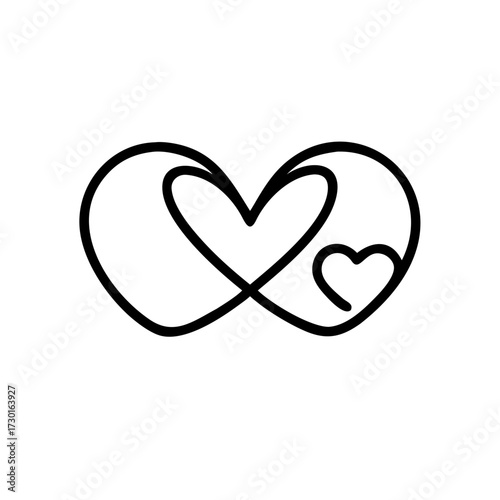 Infinity love symbol in a minimalist design  