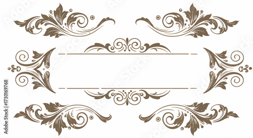 Ornate Vintage Frame and Flourish Elements