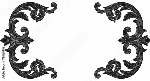 Symmetrical Ornate Frame with Flourish