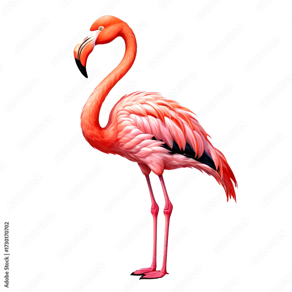 Obraz premium Elegant Flamingo in Profile